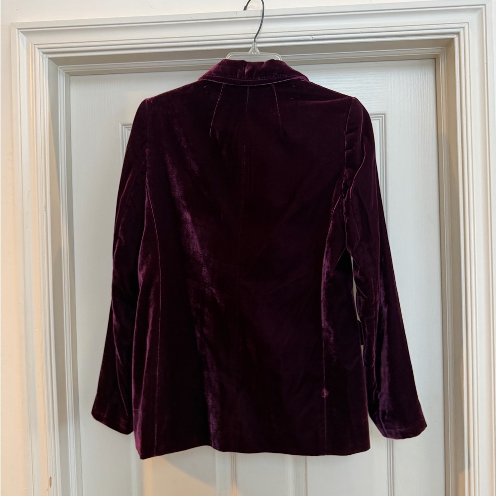 Banana Republic Velvet Blazer in Deep Plum - Picture 4 of 6